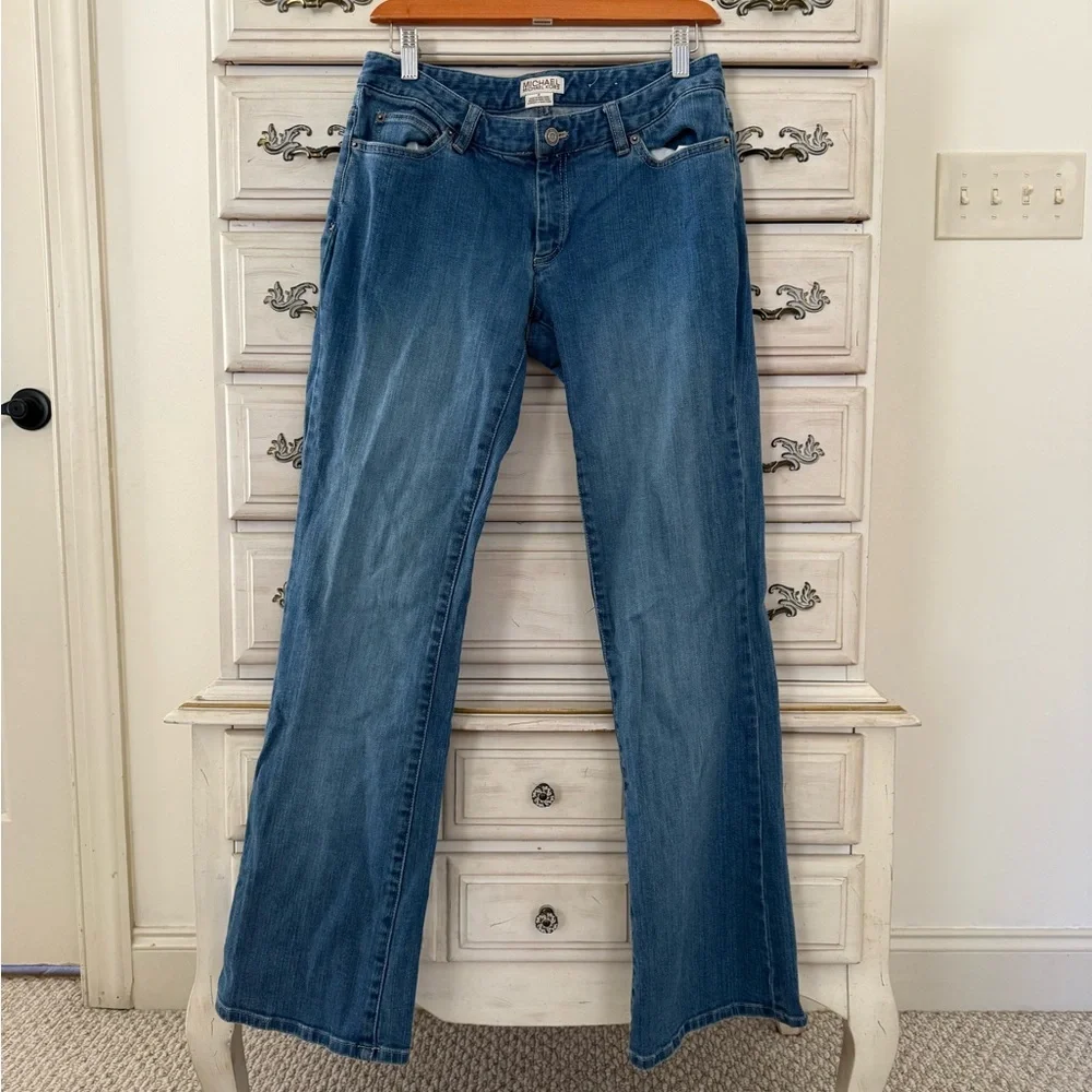 Michael Kors Embroidered Boho Bootcut Jeans